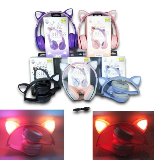 Auricular Vincha Bluetooth gatito 47