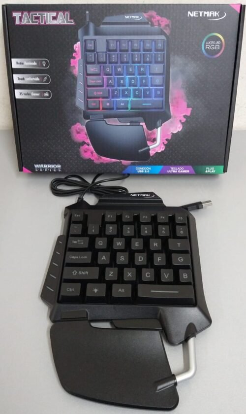 Teclado Gamer 1 mano Netmak Tactical