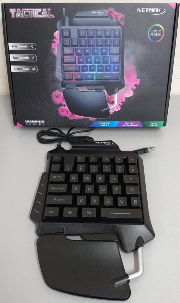 Teclado Gamer 1 mano Netmak Tactical