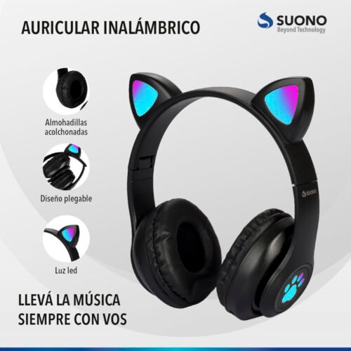 Auricular Bluetooth Gatito Grande