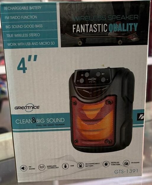 Parlante Bluetooth Grecitnice gts 1391 redondo 4"