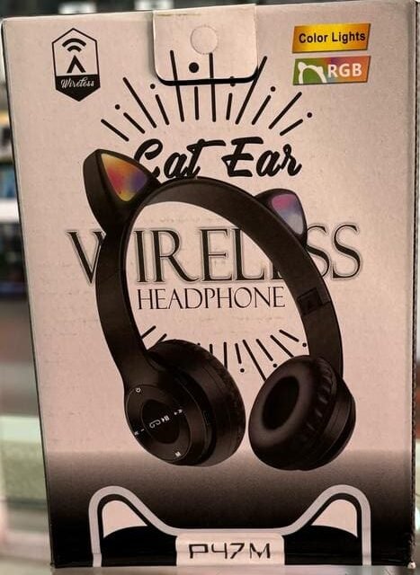 Auricular Vincha Bluetooth gatito 47