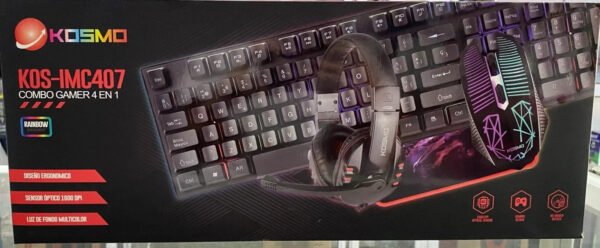 Combo 4 in 1 KOS-IMC407 Teclado/Mouse/Auricular/Pad