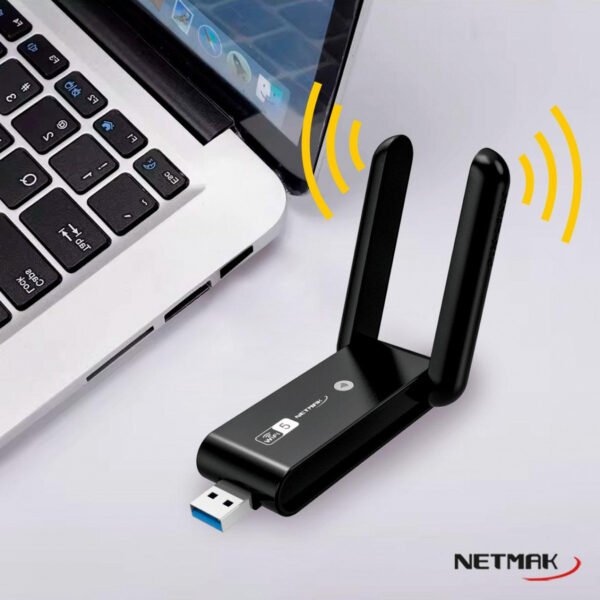 receotor-wifi-1200-mbps Receptor Wifi Netmak cs1200 1200 mbps 2antenas