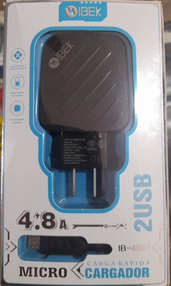 Cargador microusb 4.8 amper