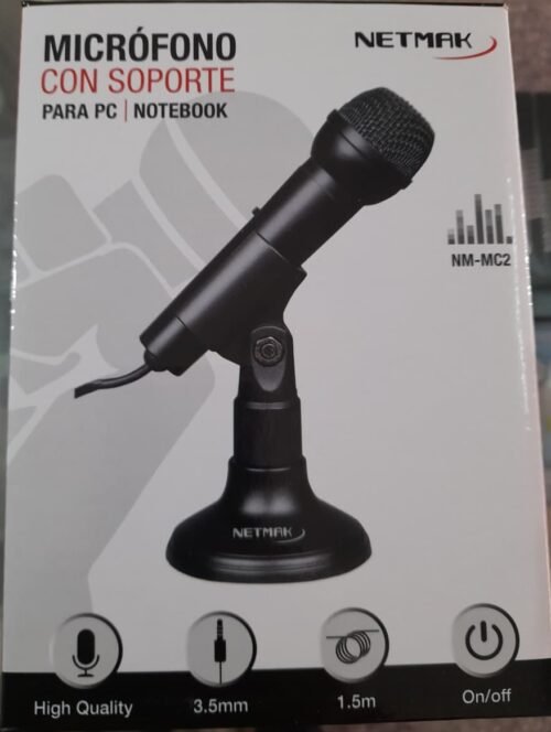 Microfono Pc c/soporte Netmak nm-mc2