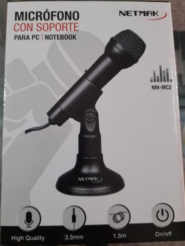 Microfono Pc c/soporte Netmak nm-mc2